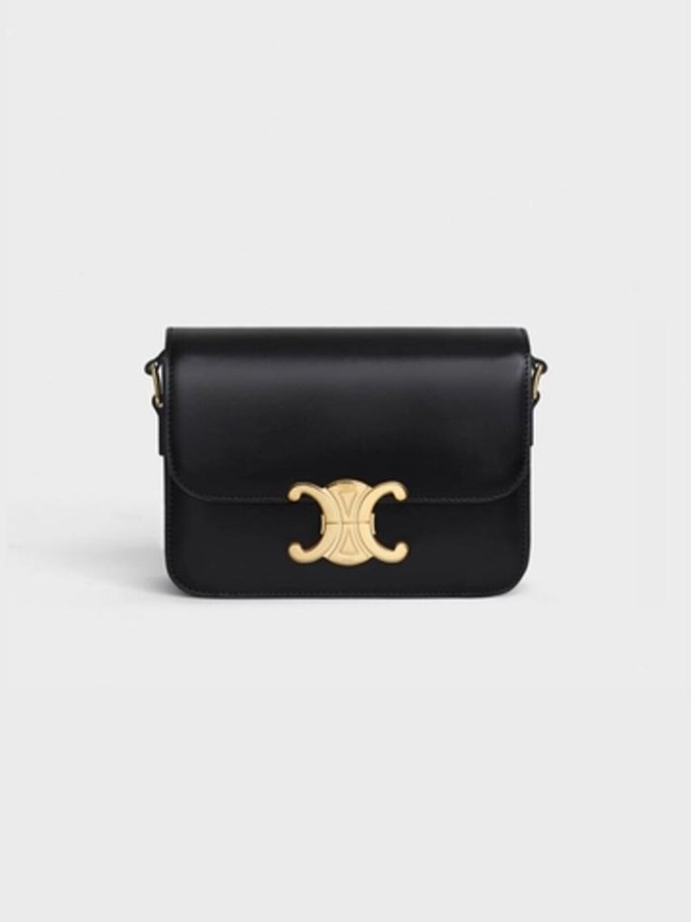 Celine Teen Triomphe Mini Shoulder Bag In Shiny Calfskin Women